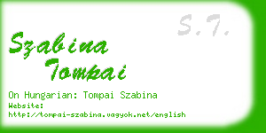 szabina tompai business card